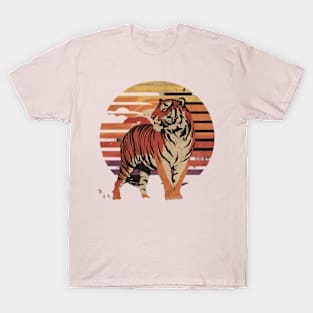 Cool Retro tiger vintage tiger tiger art T-Shirt